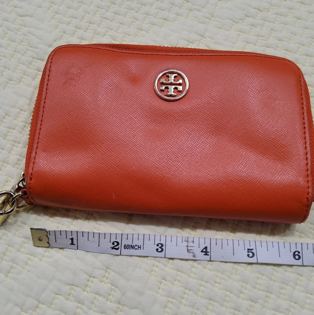 Tory Burch Orange Small Wristlet